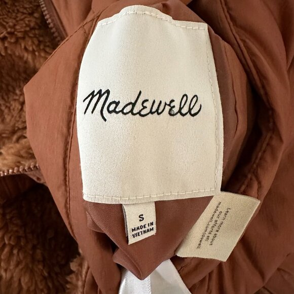 Madewell Reversible Sherpa Puffer Jacket - Picture 11 of 14